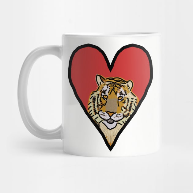 My Tiger Love on Valentines Day Graphic by ellenhenryart